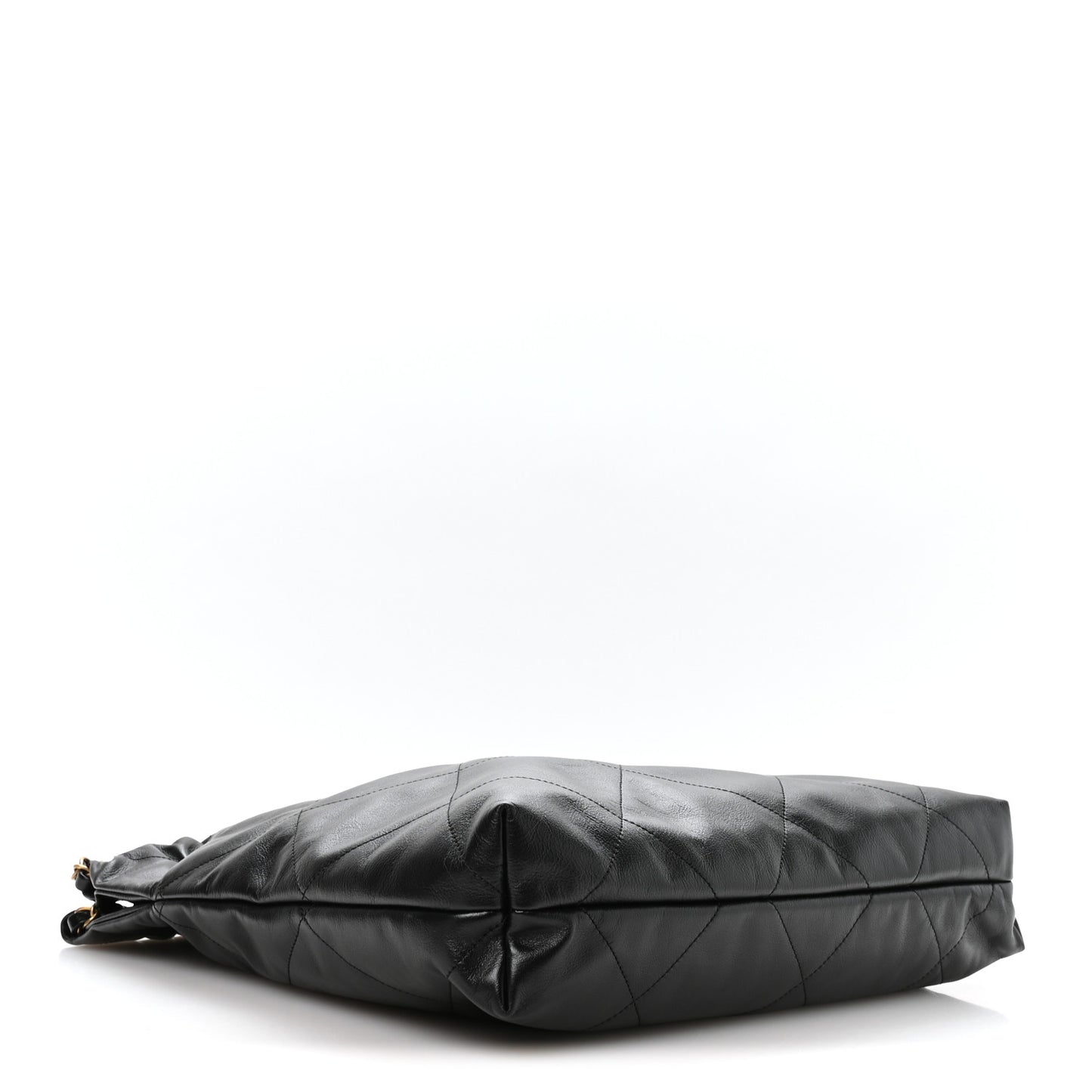 Shiny Calfskin Quilted Chanel 22 Black
