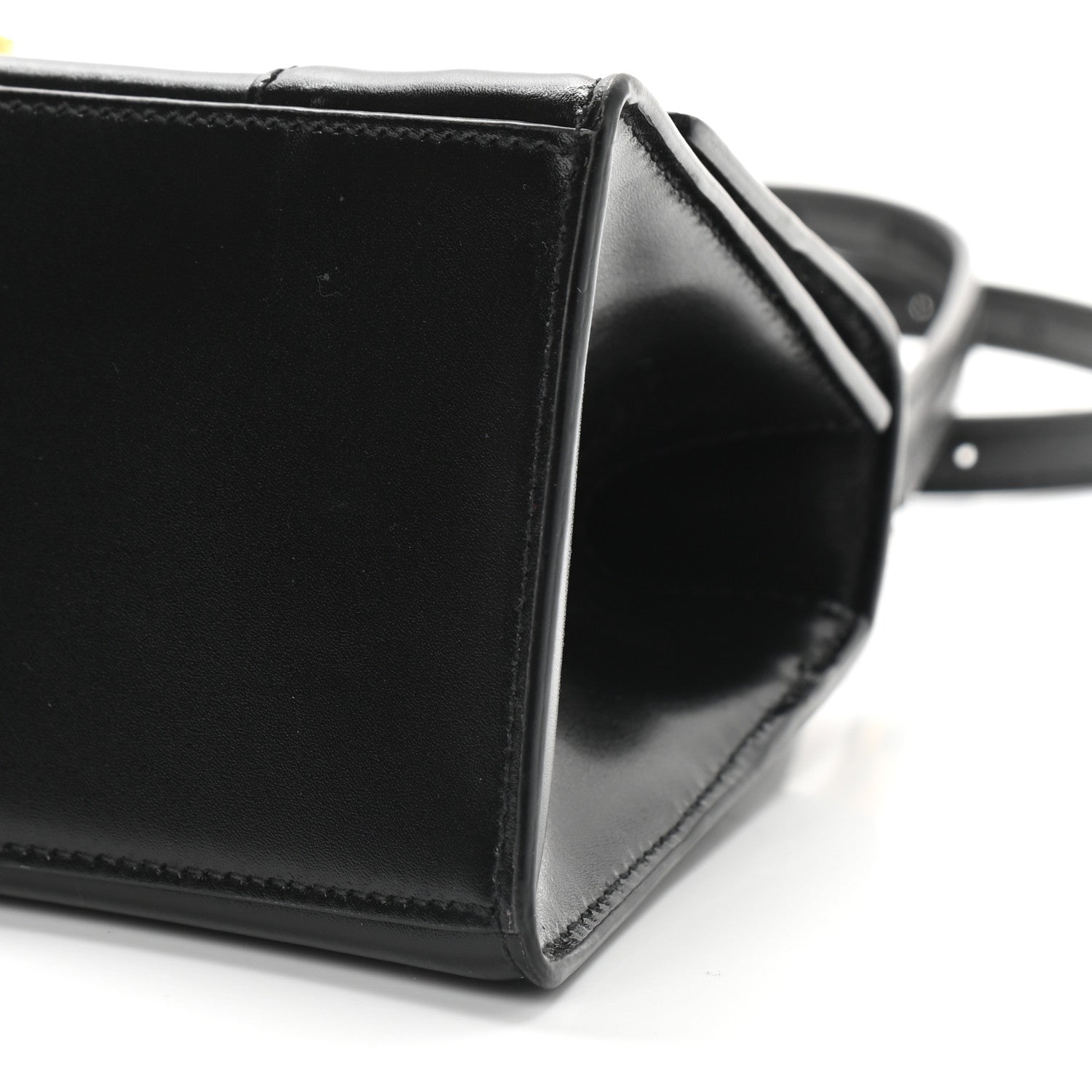 Balenciaga Shiny Box Calfskin Small Hourglass Top Handle Bag Black 8 of 8