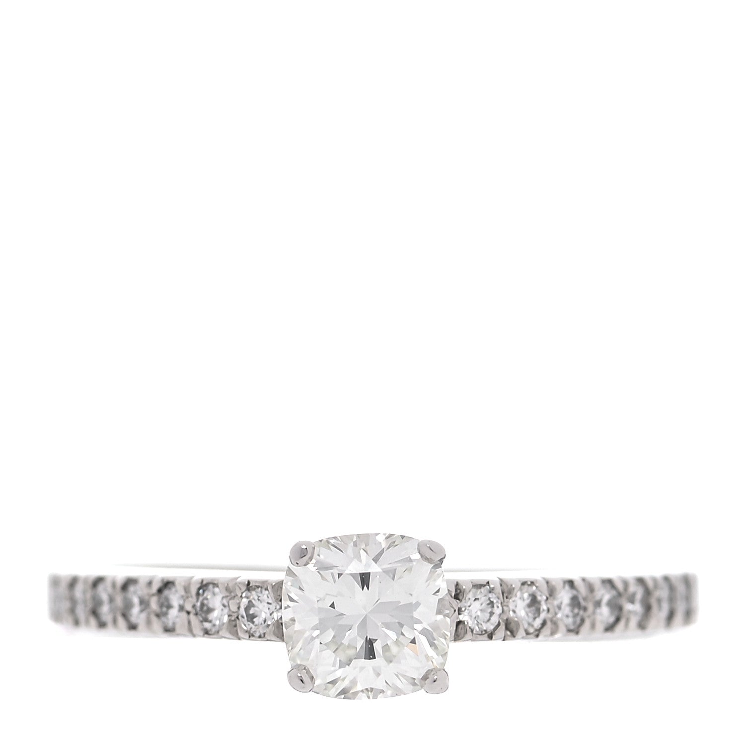 Tiffany Platinum Diamond .49ct Square Cushion Cut Engagement Ring 52 6 1 of 5