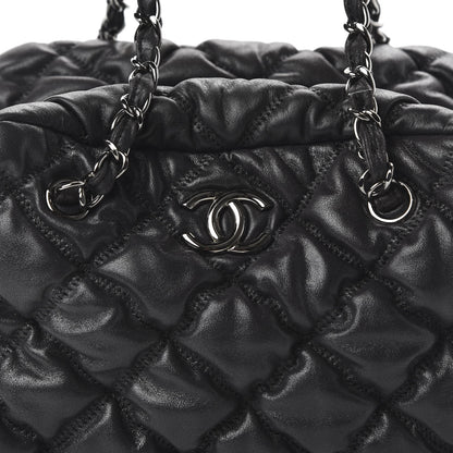 Chanel Lambskin Bubble Quilt Bowler Black 10 of 10