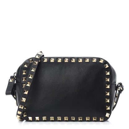 Valentino Garavani Calfskin Rockstud Camera Crossbody Bag Black 1 of 9