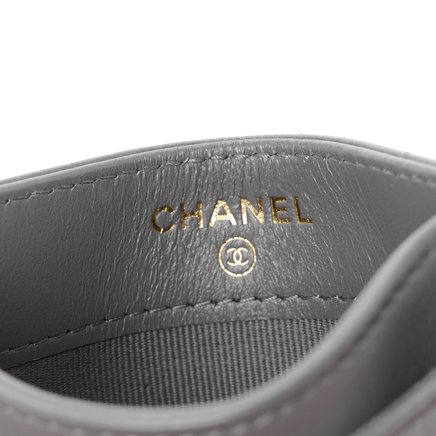 Chanel Lambskin Quilted Chanel 19 Card Holder Dark Grey 6 of 9