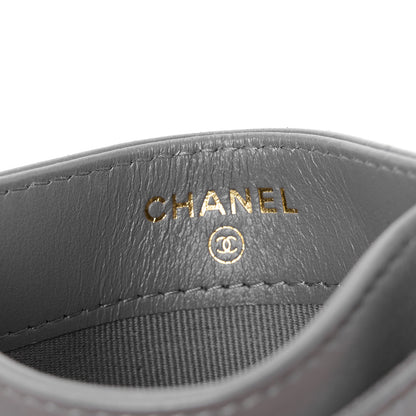 Chanel Lambskin Quilted Chanel 19 Card Holder Dark Grey 6 of 9