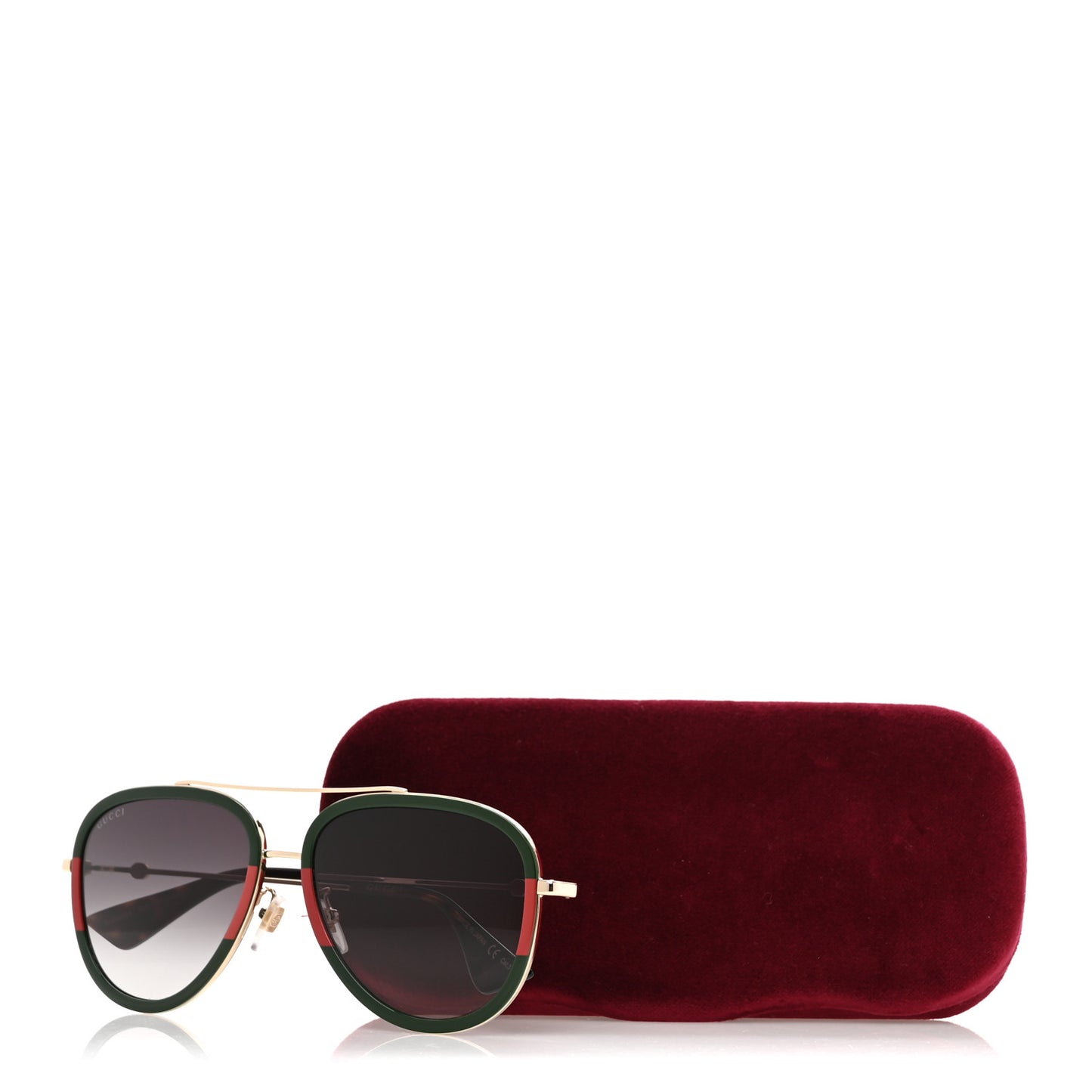 Web Aviator Sunglasses GG0062S Green Red