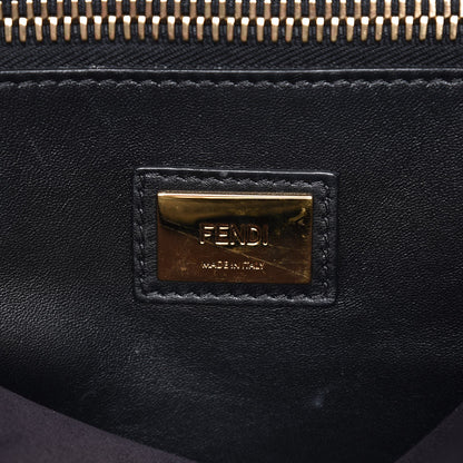Fendi Vitello Seta Shiny Nappa Large Peekaboo Iconic Satchel Black 7 of 10
