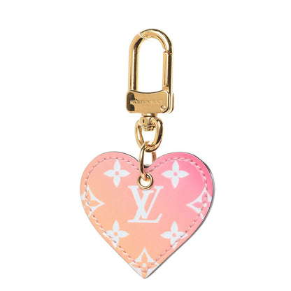 Louis Vuitton Vernis Degrade Love Lock Heart Key Holder Bag Charm Pink White 1 of 3