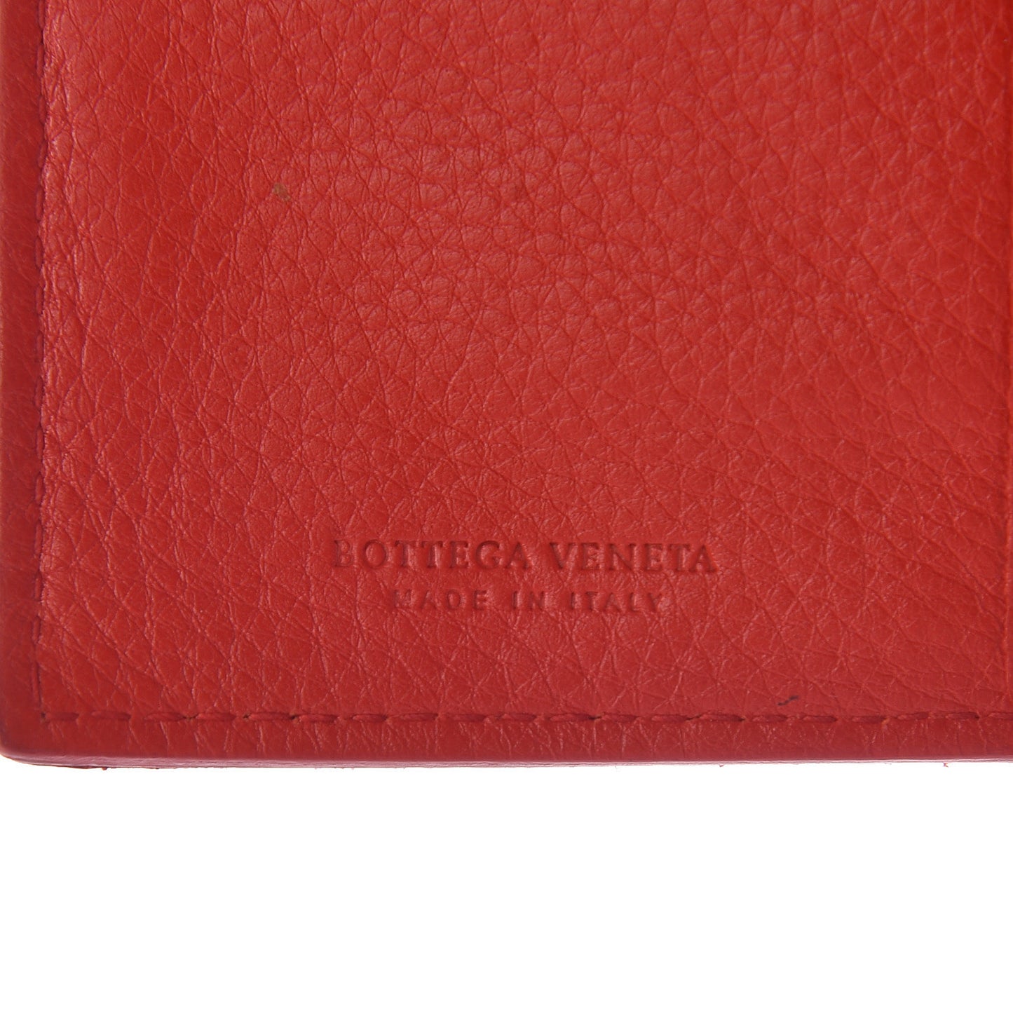 Grained Calfskin Continental Snap Wallet Rosso