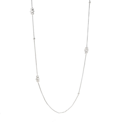 David Yurman Sterling Silver Diamond Crossover Station Necklace 1 of 5