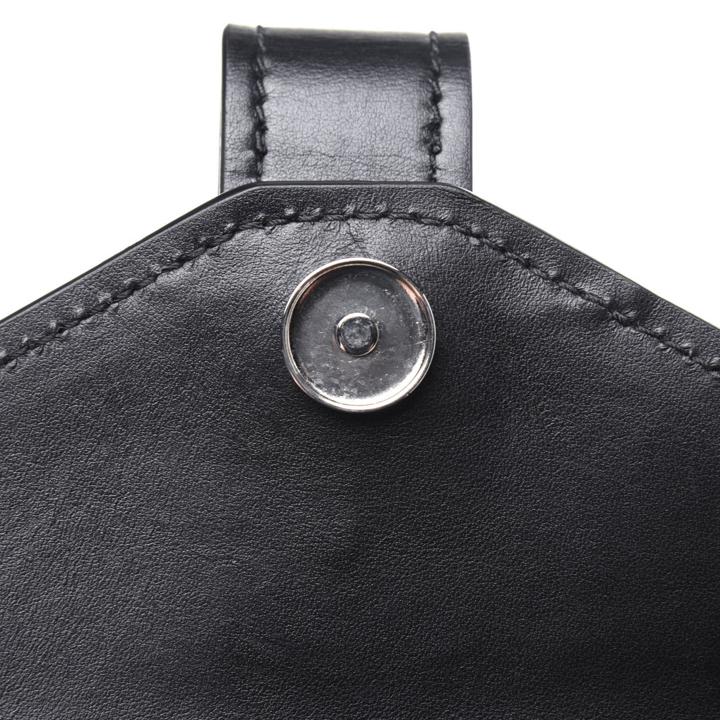 Shiny Goatskin Calfskin Mini Aby Chain Shoulder Bag Black