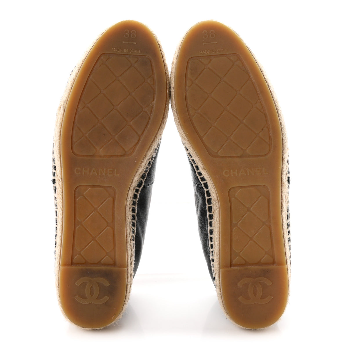 Lambskin CC Espadrilles 38 Black