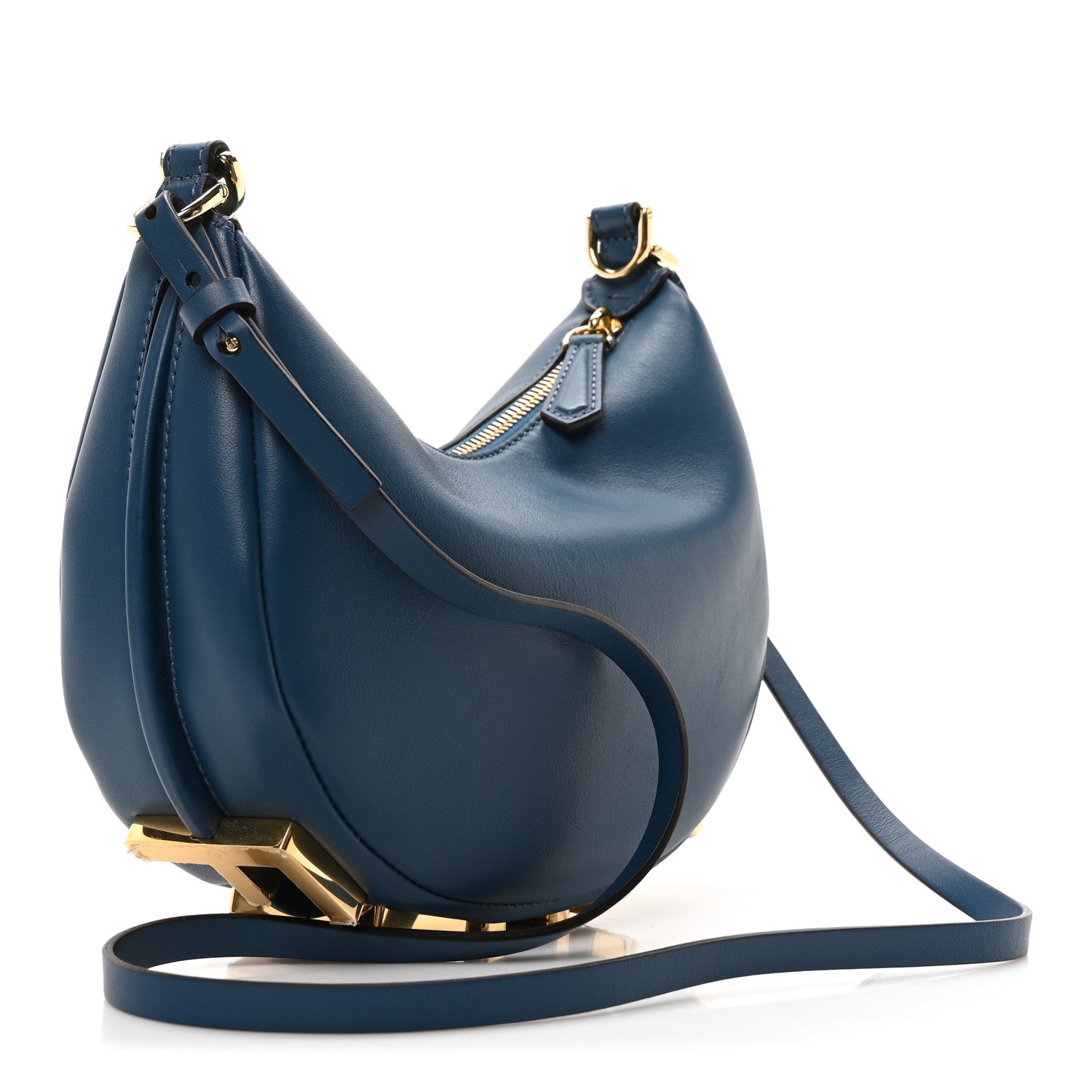 Fendi Vitello Grace Matte Mini Fendigraphy Hobo Bag Mirto 3 of 10