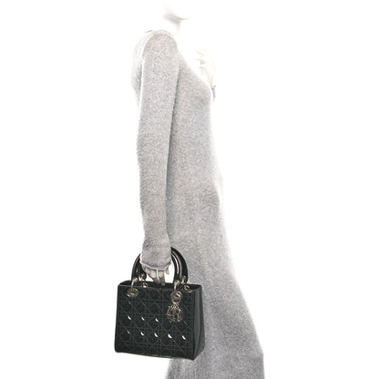 Christian Dior Patent Cannage Medium Lady Dior Black 2 of 10
