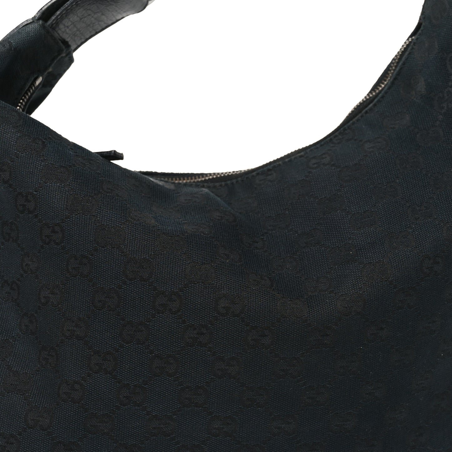 Monogram Medium Horsebit Chain Hobo Black