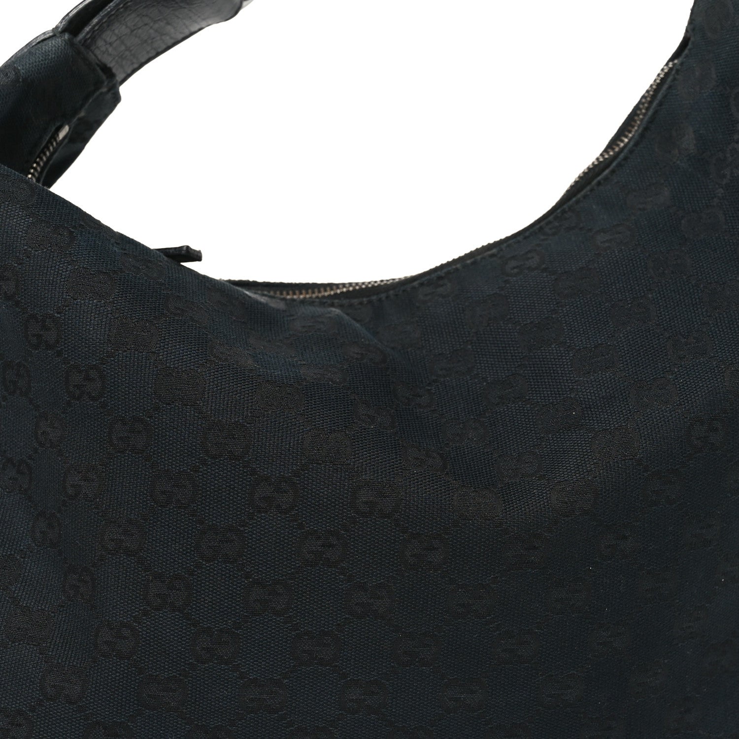 Gucci Monogram Medium Horsebit Chain Hobo Black 7 of 9