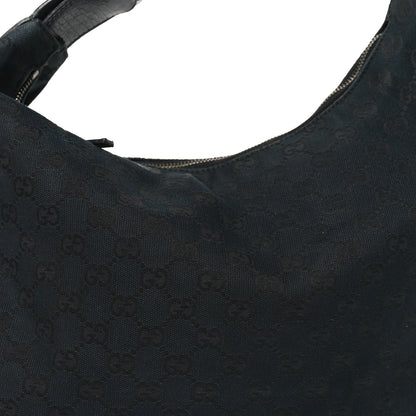 Gucci Monogram Medium Horsebit Chain Hobo Black 7 of 9