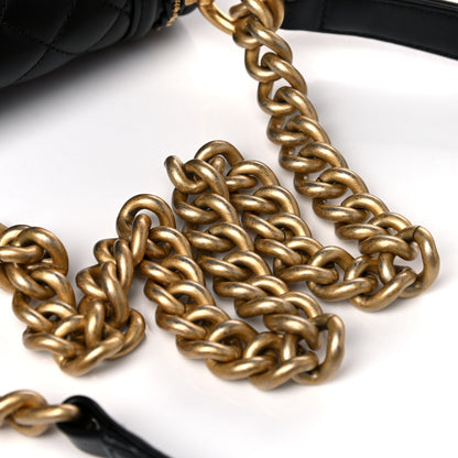 Chanel Lambskin Quilted Small Chain Detail Boy Flap Black 12 of 16