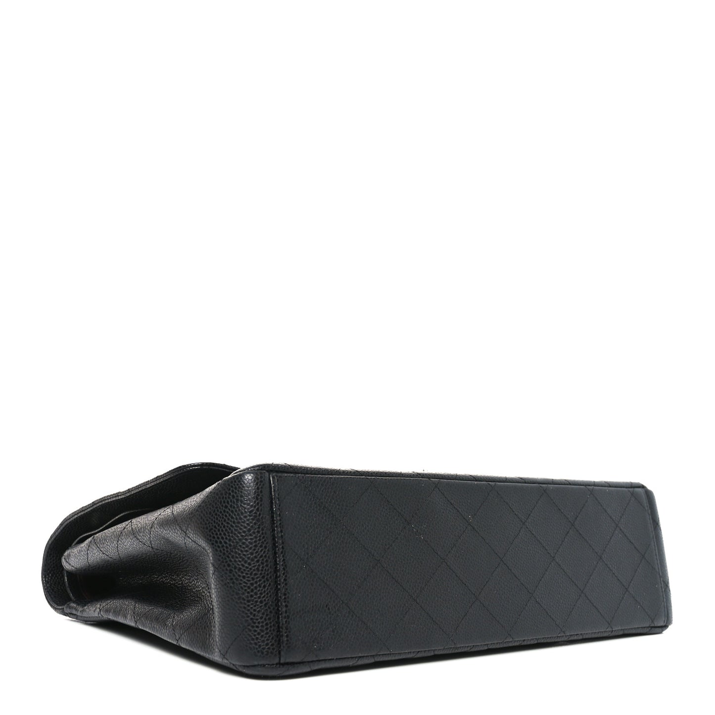 Caviar Quilted Maxi Double Flap Black