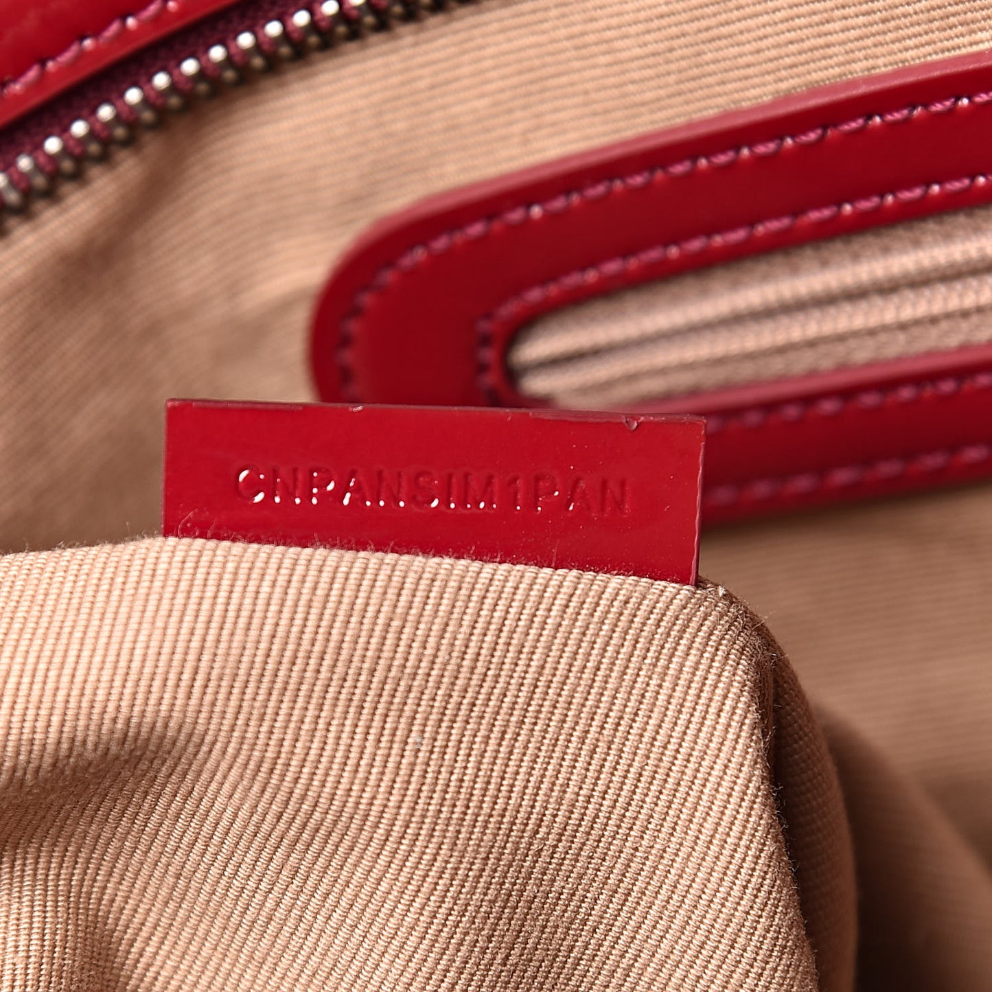 Patent Nova Check Shopper Tote Red