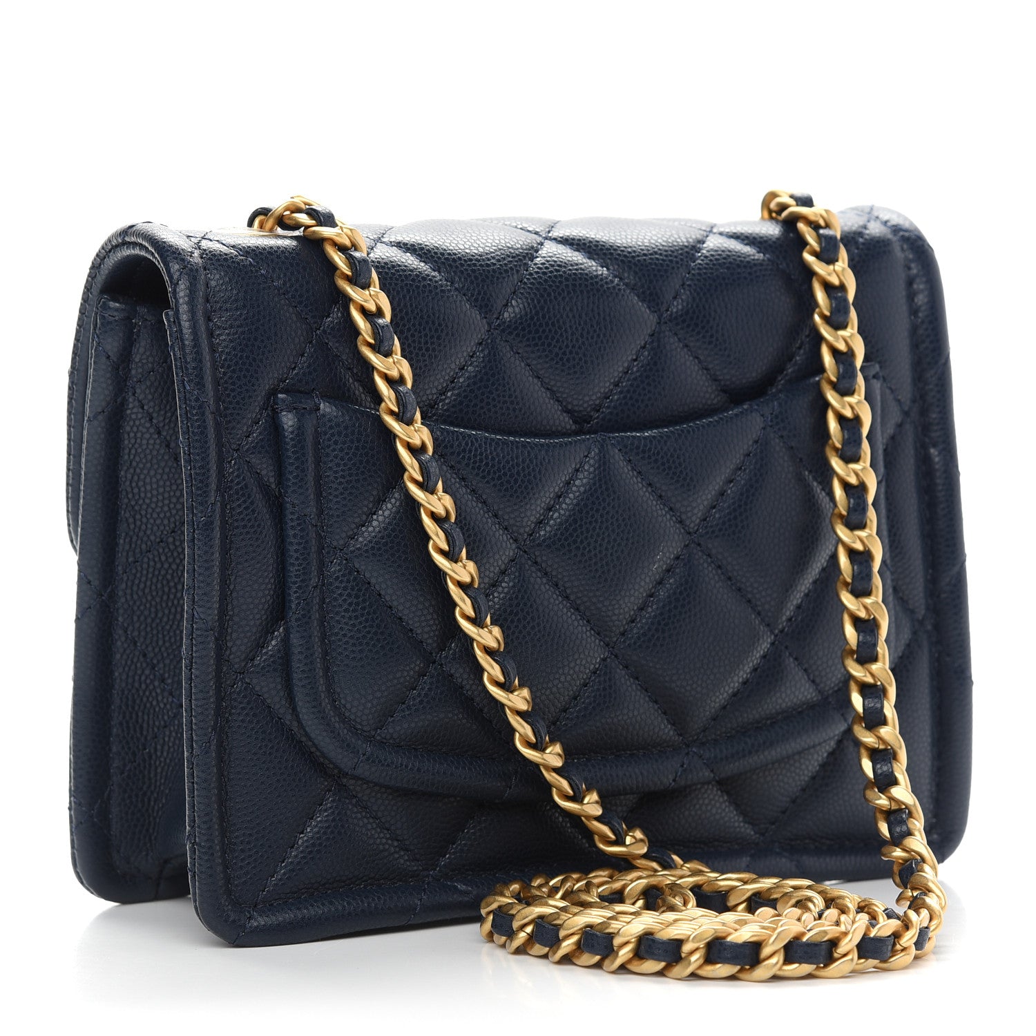 Chanel Caviar Quilted Mini Sweet Classic Flap Navy Blue 3 of 10