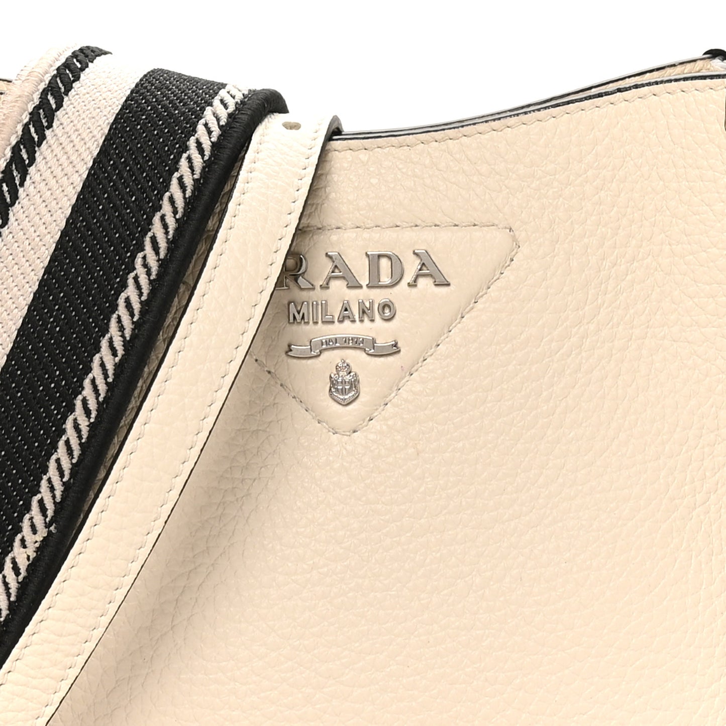 Vitello Daino Soft Mini Hobo Messenger Bag White