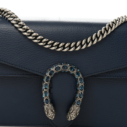 Gucci Pebbled Calfskin Small Dionysus Shoulder Bag Blue Agata 8 of 11
