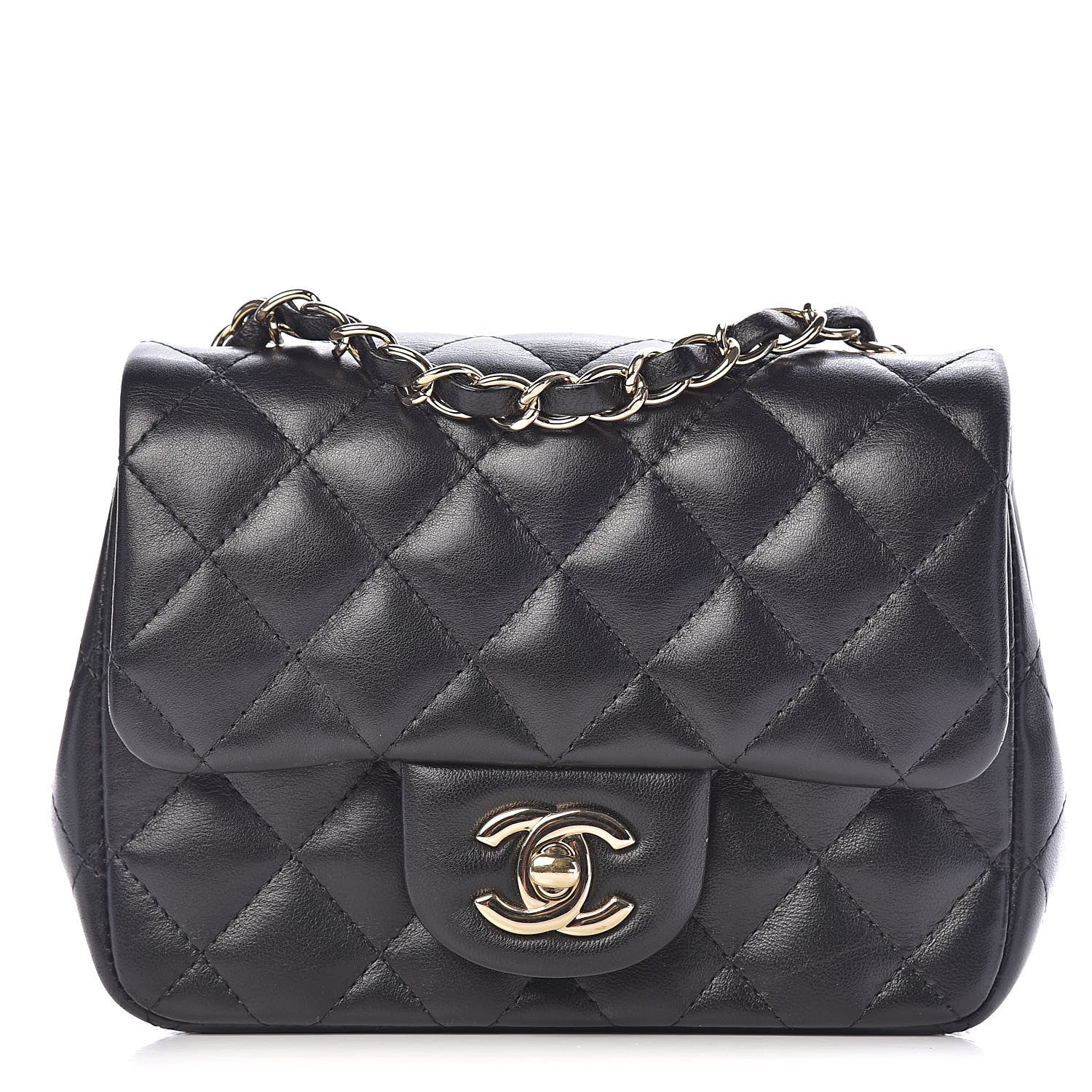 Chanel Lambskin Quilted Mini Square Flap Black 1 of 11