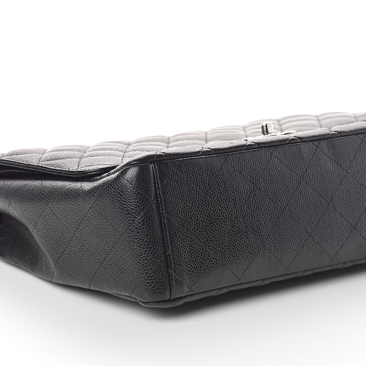 Caviar Quilted Maxi Double Flap Black