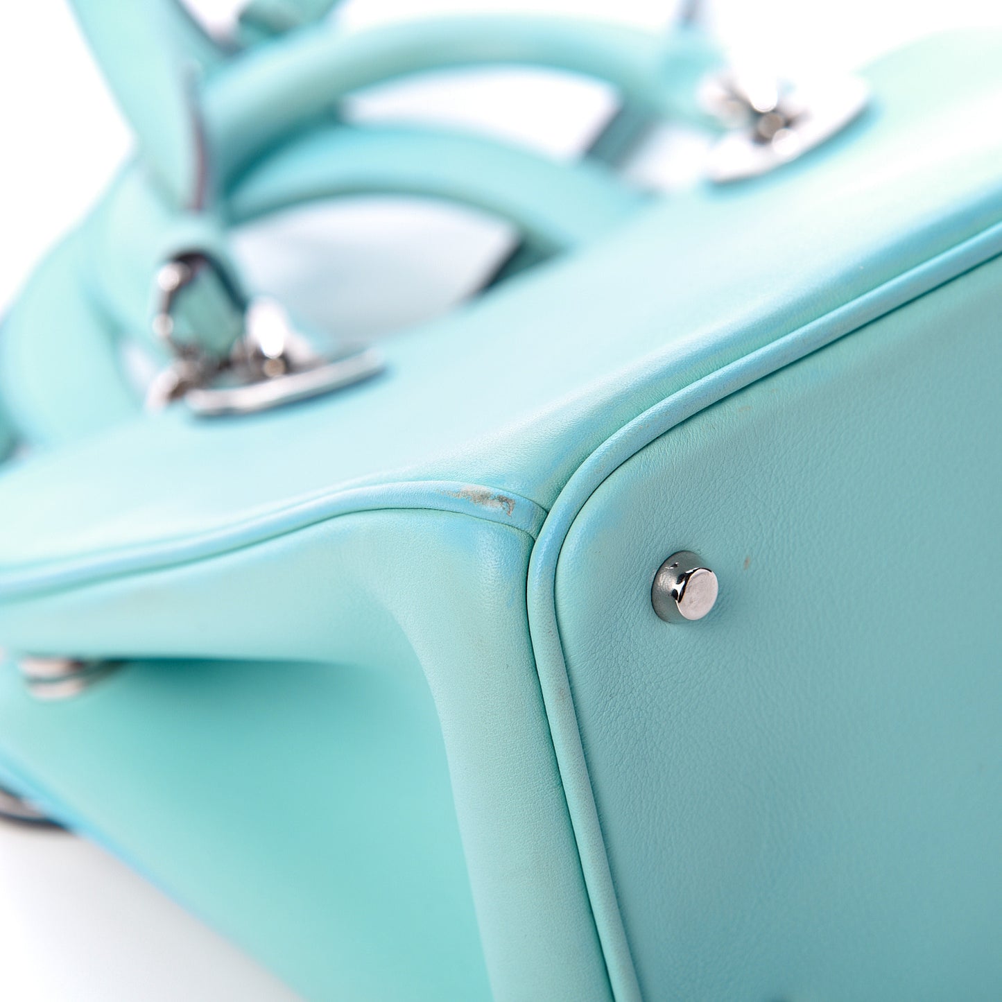 Smooth Calfskin Mini Diorissimo Tote Light Blue