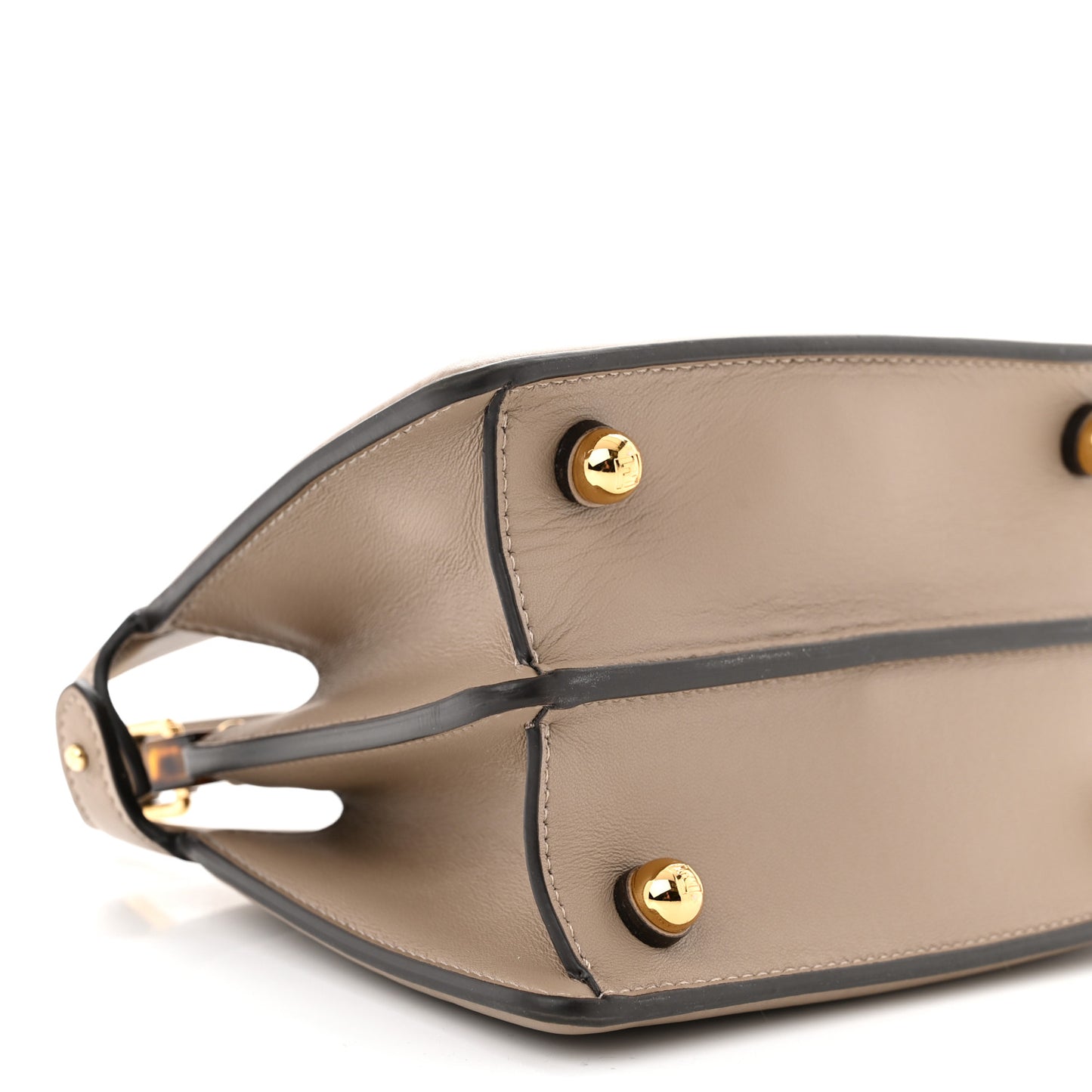Shiny Nappa Plexiglass Petite Peekaboo I SEE U Satchel Tortora