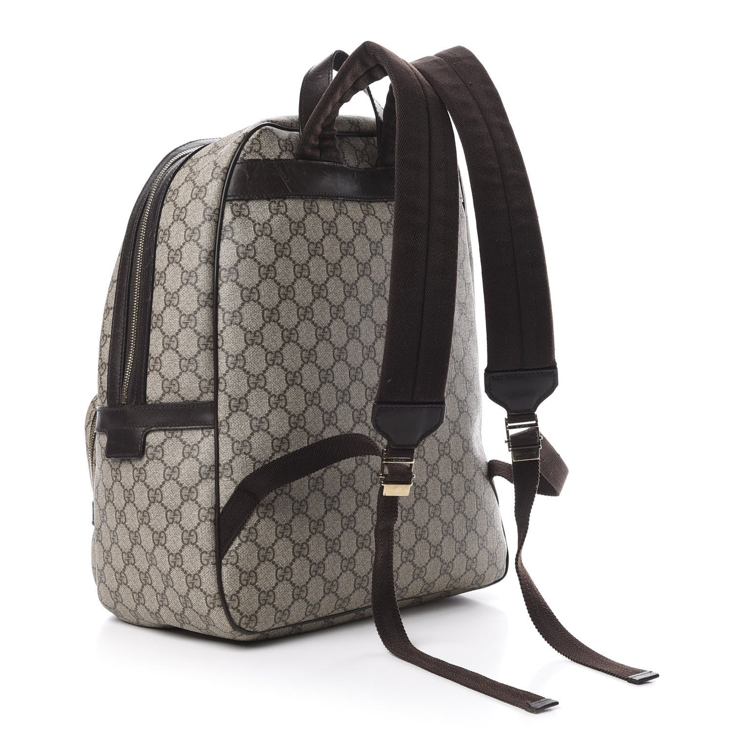 GG Supreme Monogram Large Day Backpack Brown