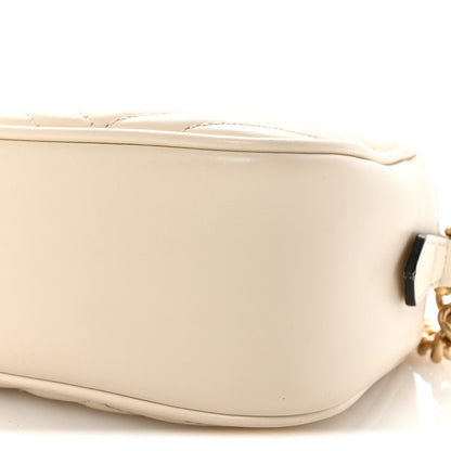 Gucci Calfskin Matelasse Small GG Marmont Chain Shoulder Bag White 10 of 10