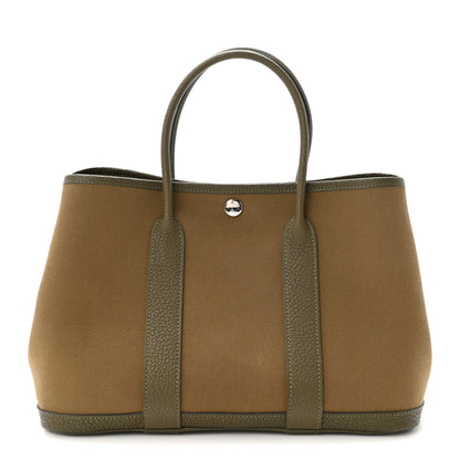 Hermes Toile Militaire Negonda Garden Party 30 TPM Vert Olive 1 of 10