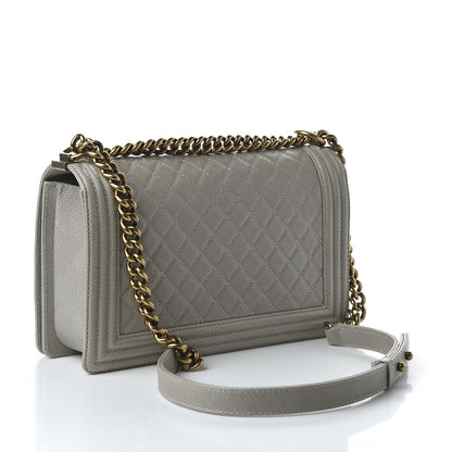 Chanel Caviar Quilted New Medium Boy Flap Grey 3 of 10