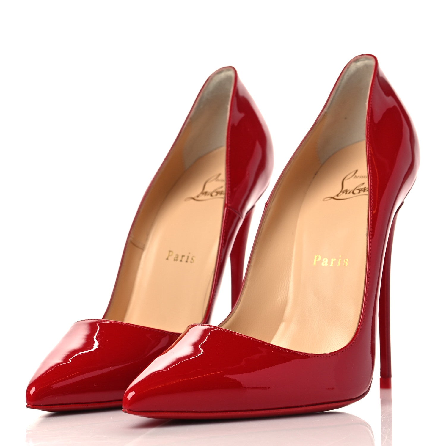 Christian Louboutin Patent So Kate 120 Pumps 38.5 Red 3 of 7