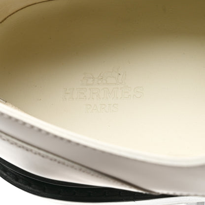 Hermes Glossed Calfskin First Derby 38.5 Beige Glaise 7 of 8