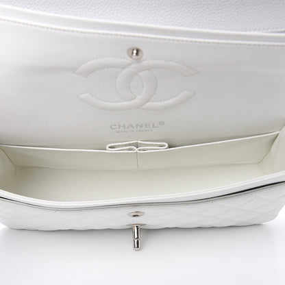 Chanel Caviar Quilted Medium Double Flap White 5 of 14