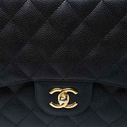 Chanel Caviar Quilted Jumbo Double Flap Black 9 of 16