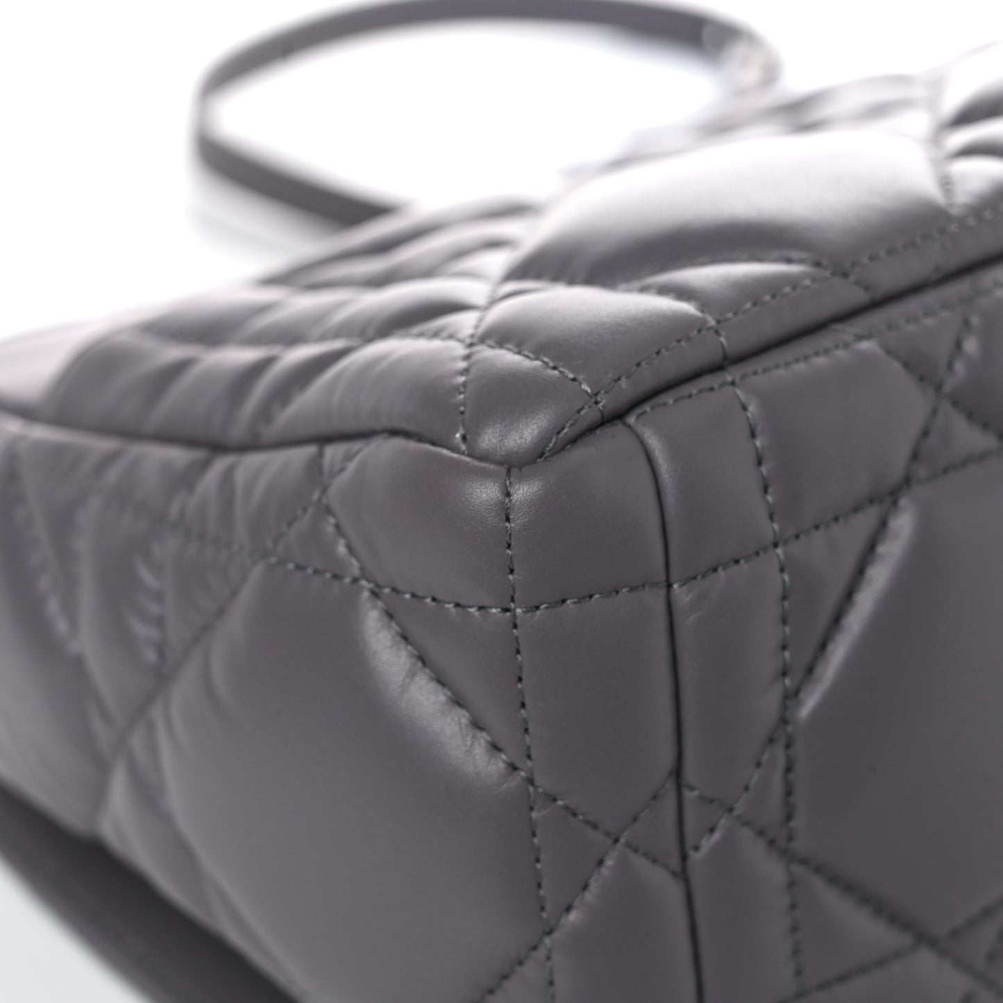 Calfskin Macrocannage Medium Caro Bag Iron Grey