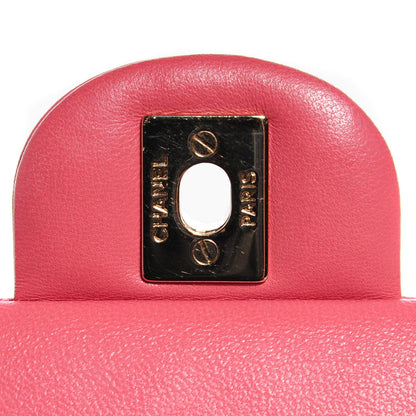 Chanel Lambskin Quilted Valentine Charms Medium Single Flap Pink 6 of 9