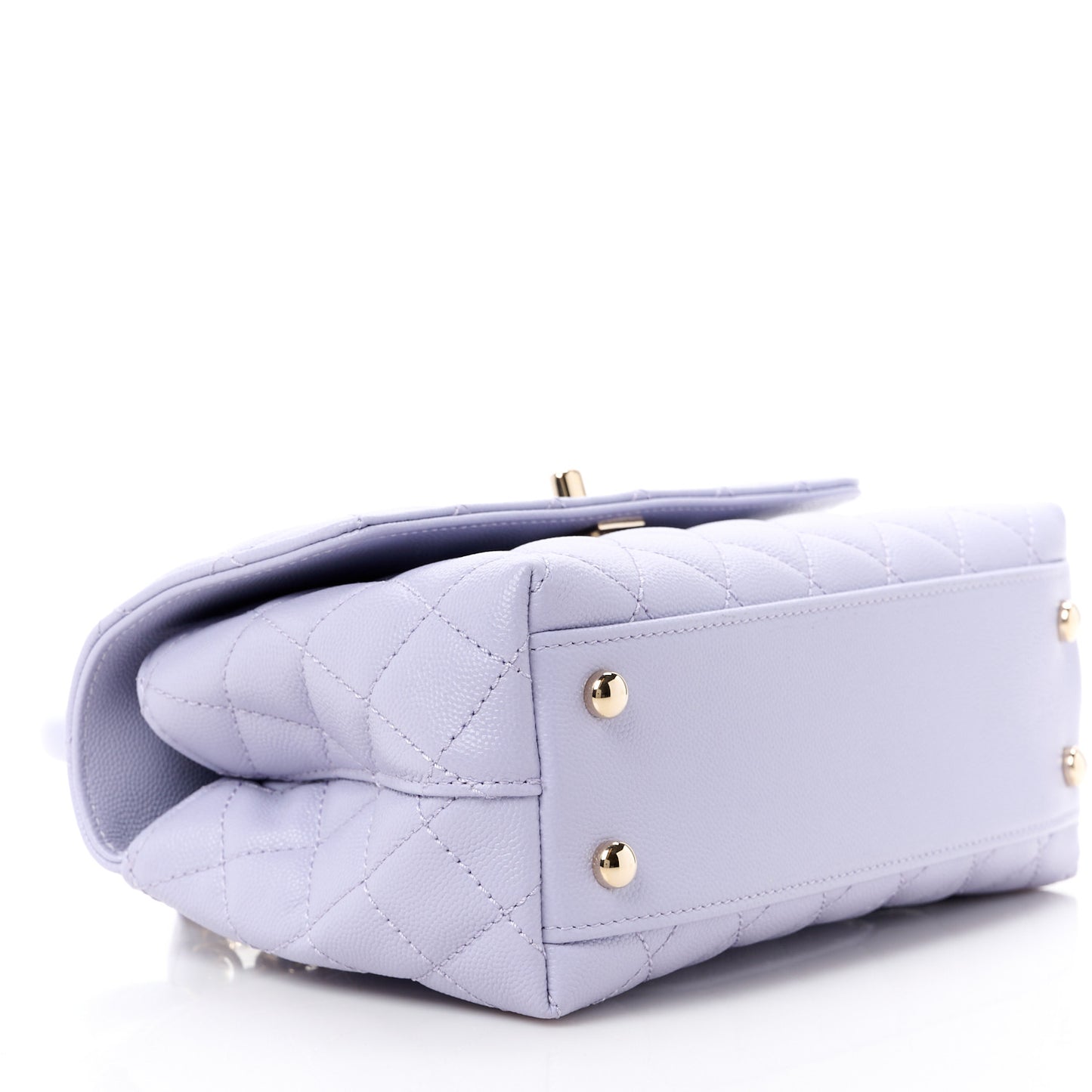 Caviar Quilted Mini Coco Handle Flap Light Purple
