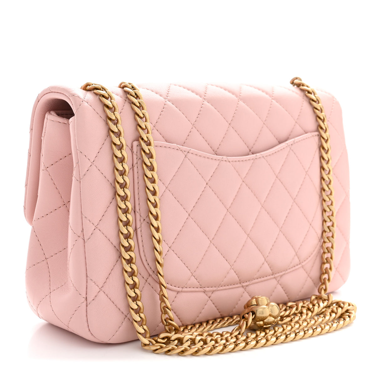 Chanel Lambskin Quilted Small Sweet Camellia Flap Light Pink 3 of 12