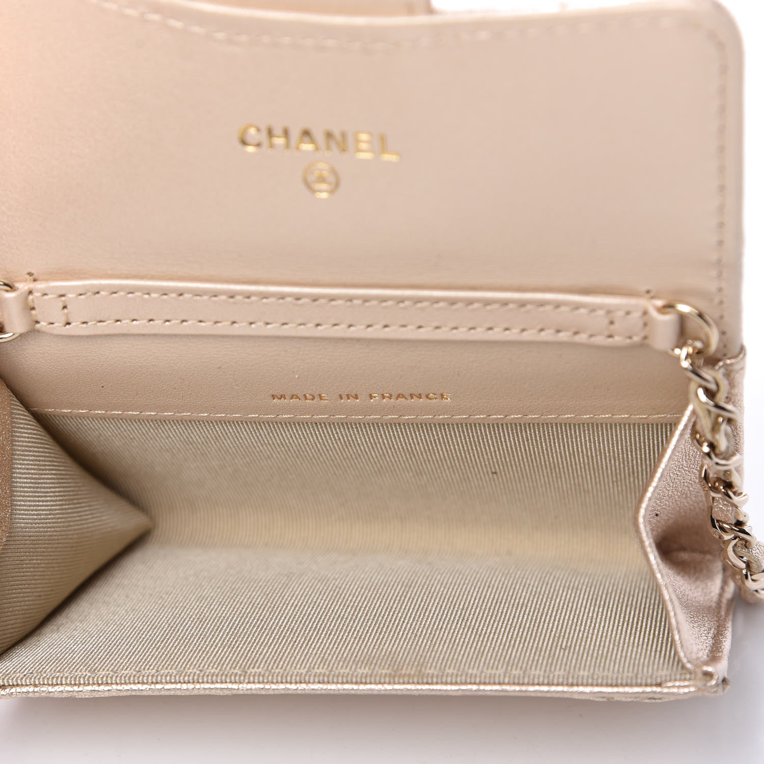 Chanel Metallic Lambskin Quilted Belt Bag Gold 5 of 8