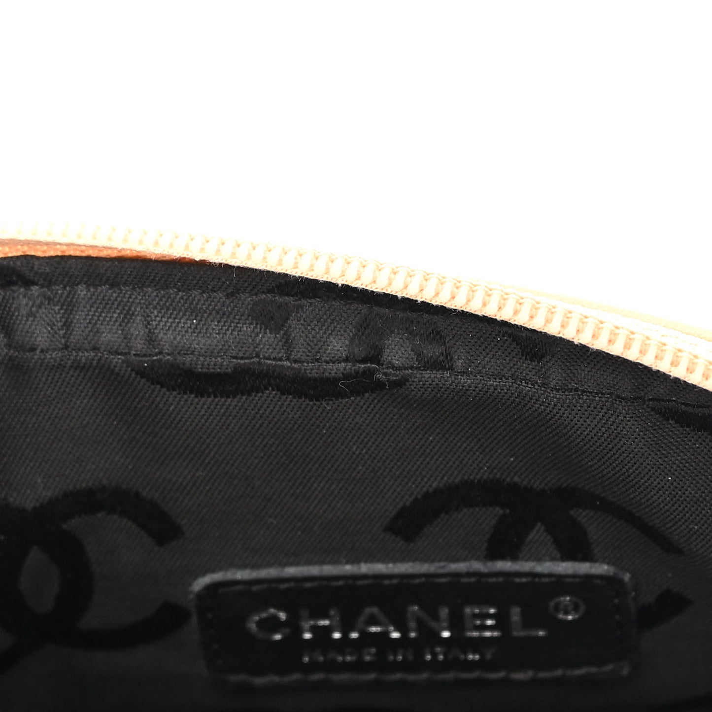 Calfskin Quilted Medium Cambon Messenger Beige Black