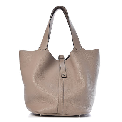 Hermes Taurillon Clemence Picotin Lock TGM Gris Tourterelle 1 of 10
