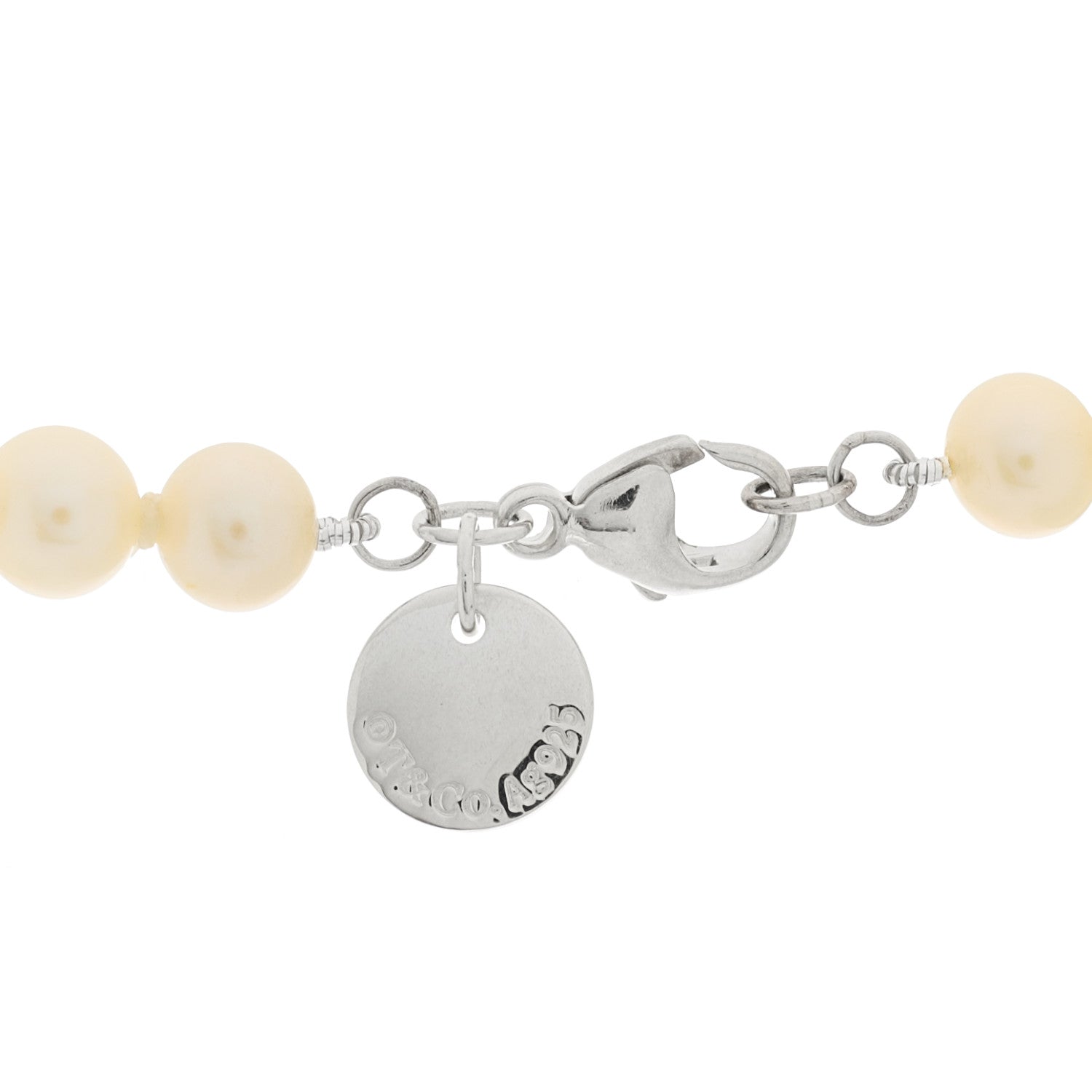 Tiffany Sterling Silver Freshwater Cultured Pearl 6-7mm Ziegfeld Necklace 5 of 6