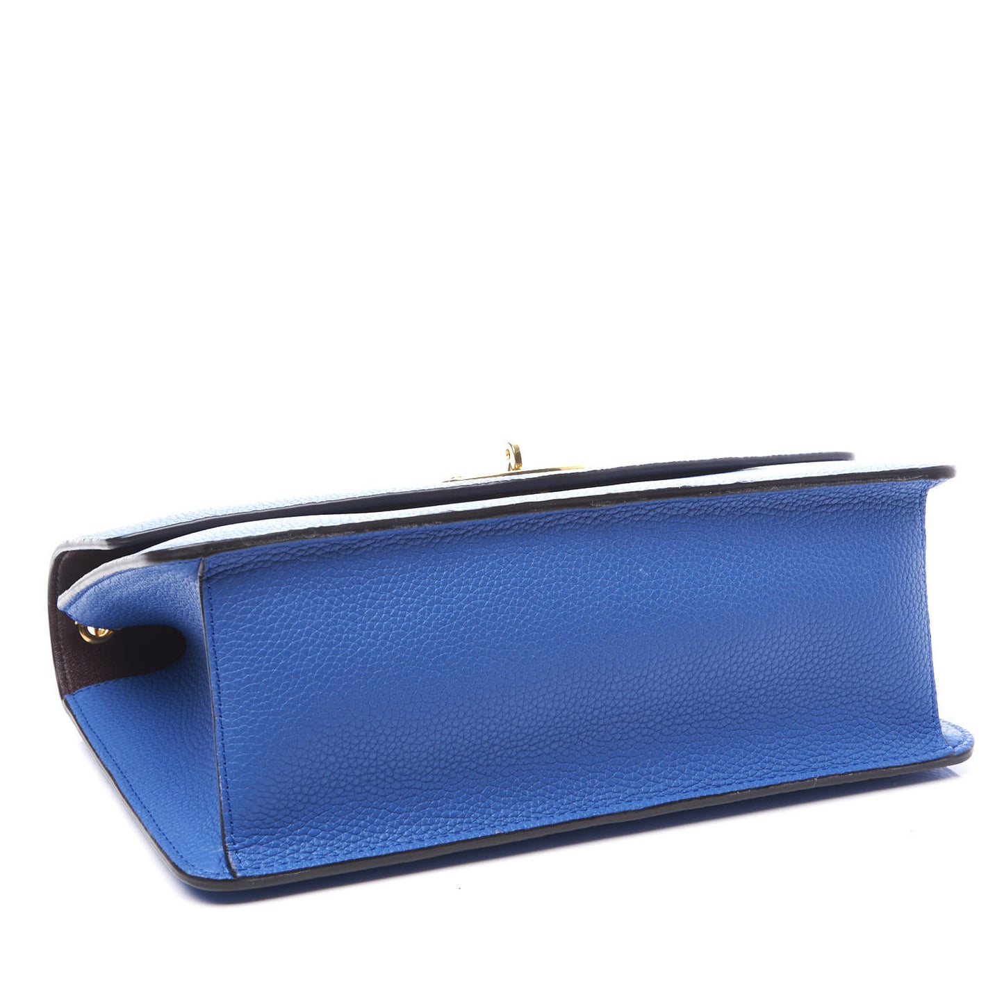 Cross Grain Calfskin Small Darley Porcelain Blue