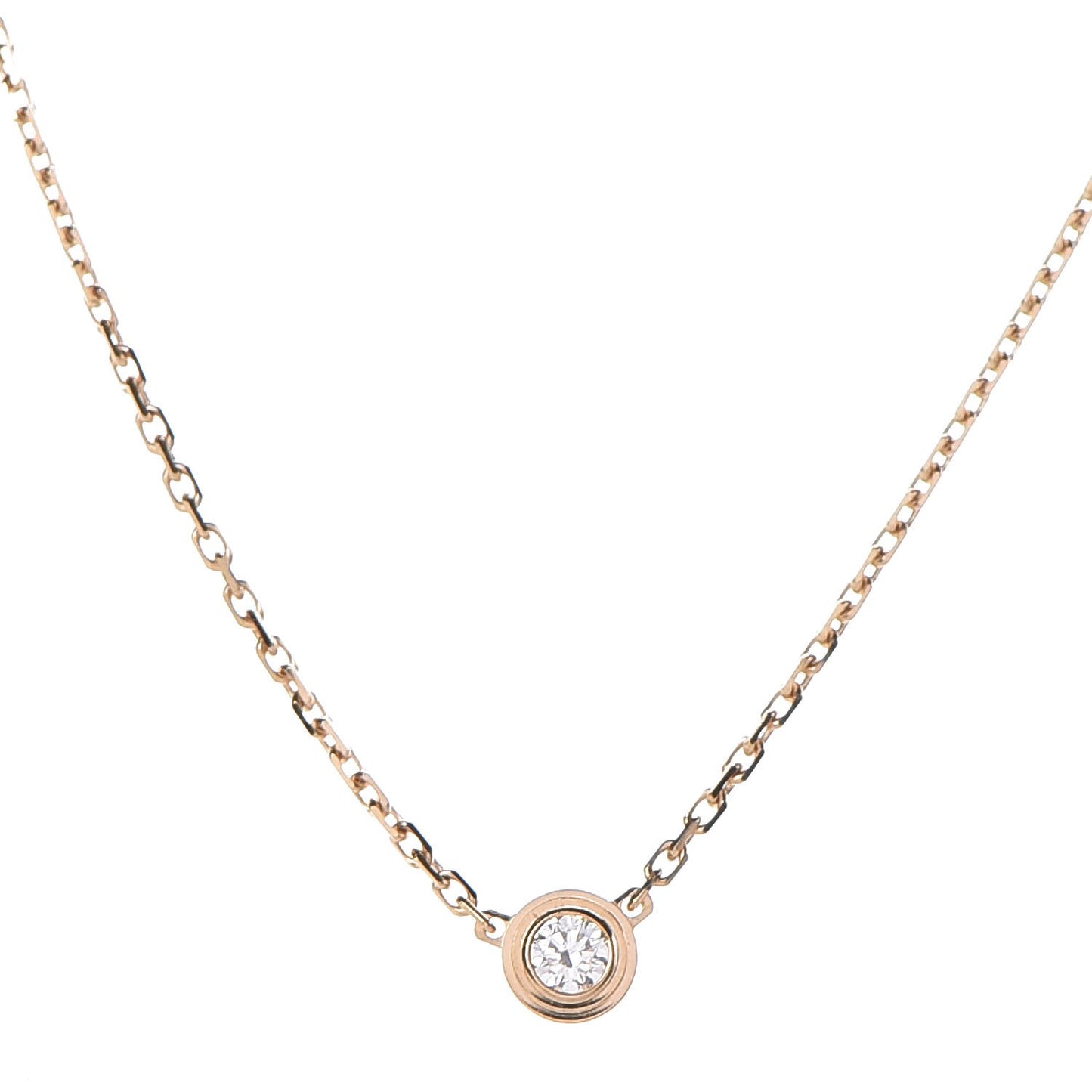 18K Yellow Gold Diamond SM D'Amour Pendant Necklace
