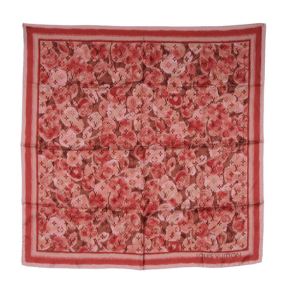 Louis Vuitton Silk Monogram Ikat Summer Square Scarf Rose Velours 2 of 5