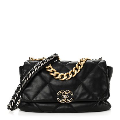 Chanel Lambskin Quilted Large Chanel 19 Flap Black 1 of 18