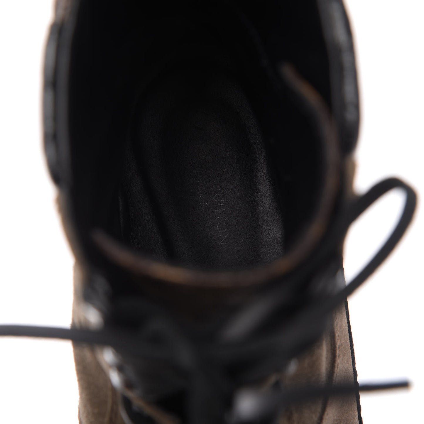 Suede Calfskin Monogram Laureate Platform Desert Boots 37.5 Beige